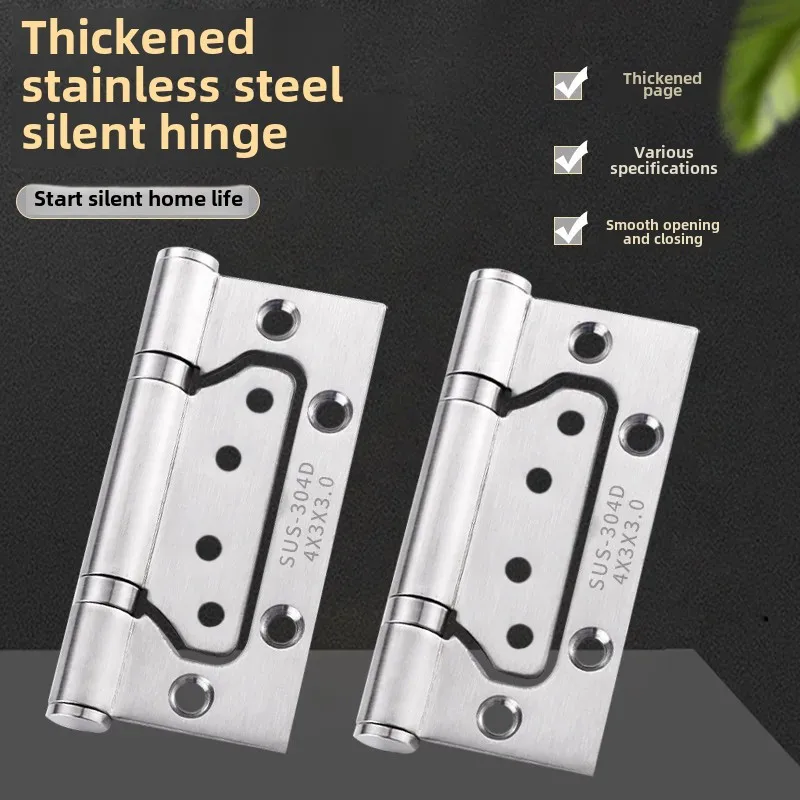 Stainless Steel Hinge Silent Bearing Door Leaf 4 Inch 5 Inch For Wooden Doors No Slotting Required