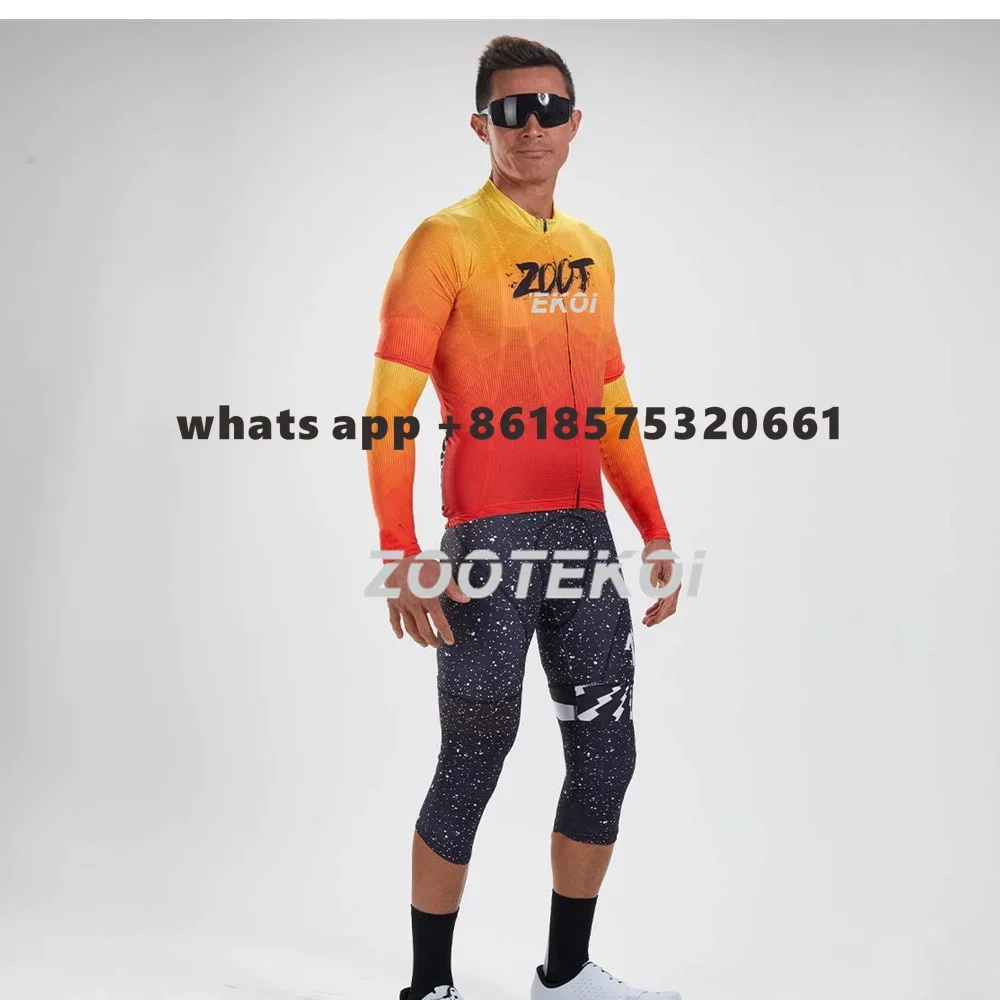 ZOOTEKOI Men Short Sleeve Cycling Jersey suit Shirt MTB Quick Dry Breathable Summer Triathlon set Maillot Ciclismo Hombre