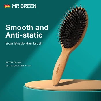 Boar Bristle Hair Detangling Brush 1