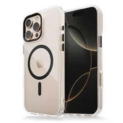 Luxury Magnetic Shockproof Phone Case with Magsafe Compatibility and Wireless Charging - iPhone 12 Pro (Black)