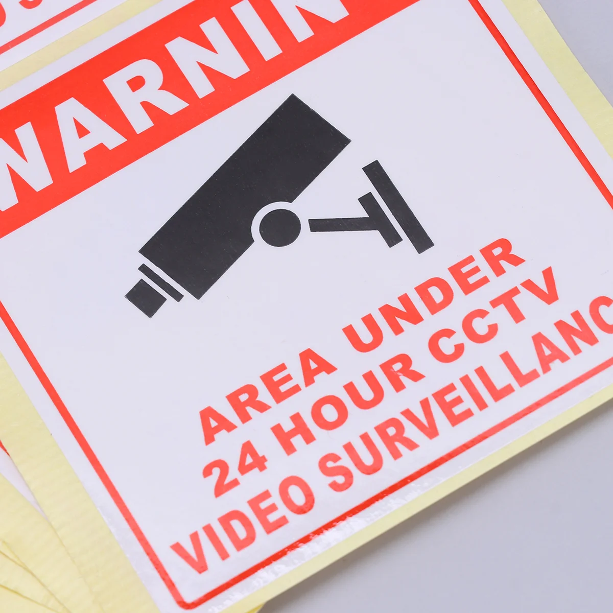 20 Pcs Monitoring Warning Signs Caution Stickers 24 Hour Video Camera
