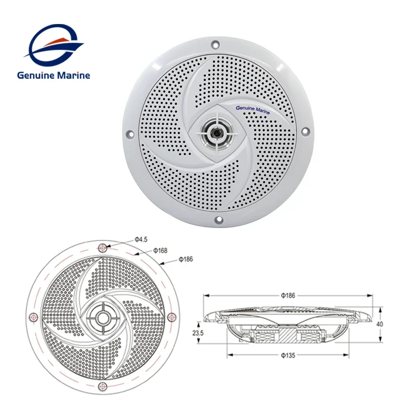 Genuine Marine Waterproof Loudspeaker Boat Stereo Speakers Marine Speaker