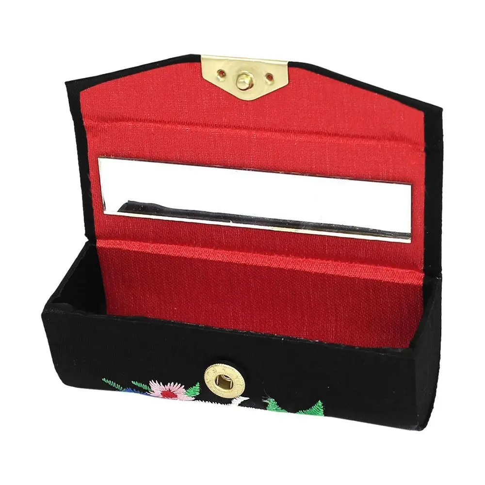

Color Silk Satin Makeup Brocade Retro Embroidered Flower Packaging Box Lipstick Case Lipstick Box Lipstick Holder