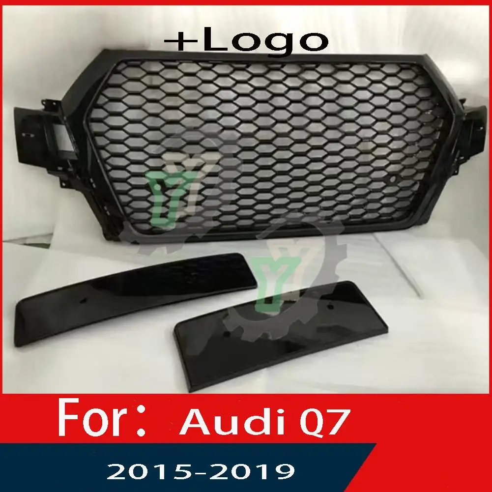 

For Audi Q7/Q7L 2015 2016 2017 2018 2019 Car Front Bumper Grille Centre Panel Styling Upper Grill (Modify For RSQ7 style)