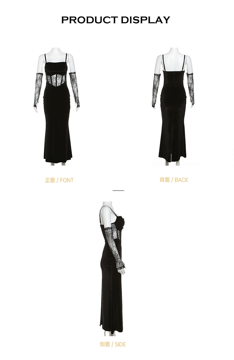 Sexy Bodycon Velvet Dresses for Women Spaghetti Strap Corset Slim Waist Slit Evening Party Dress Prom Robe Christmas Vestidos