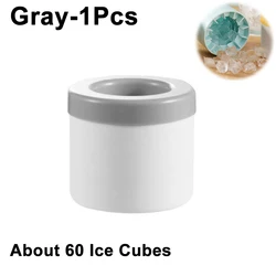 Silicone Ice Cube Tray - Jumbo, Food-Grade, Multi-Grid Mold - 1PCS (Gray)