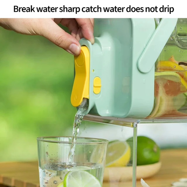 3.5L Refrigerator Cold Water Bottle Large Capacity Kettle with Faucet Iced Beverage Dispenser Kitchen Drinkware Container 2