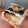 Large Transparent Lipstick Storage Box Acrylic Makeup Organizer Cosmetic Storage Rack Desktop Finishing Bathroom Storage 4