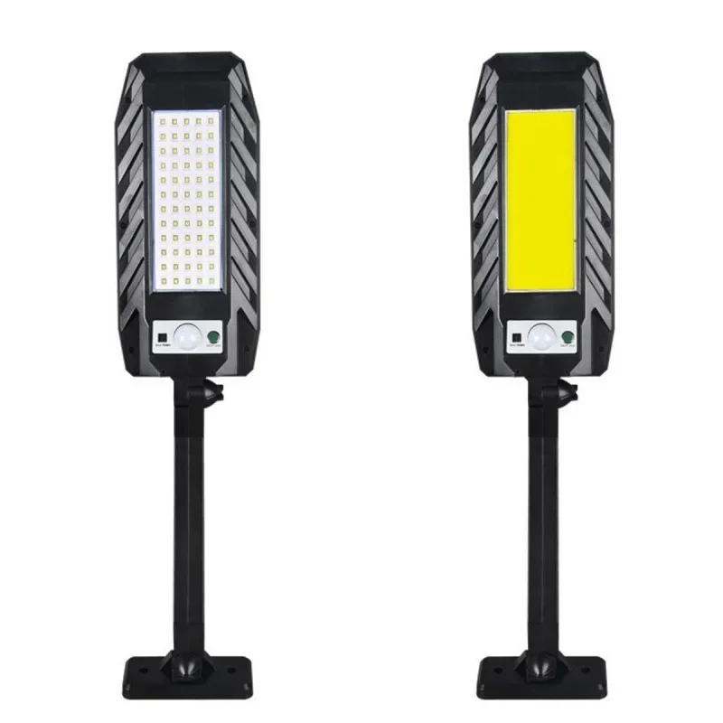 2024 야외 태양광 조명, 조정 가능한 60LED 120COB 180COB 태양광 투광 조명, 무선 보안 모션 센서 조명, 원격