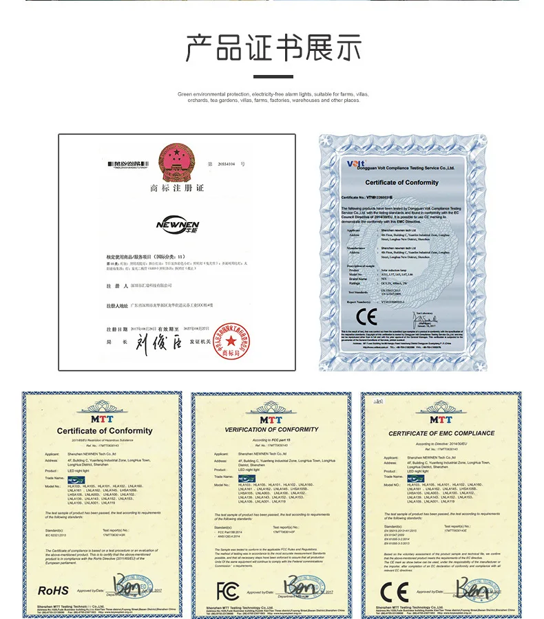 8 couleurs XiaomiLampe LED étanche avec capteur de mouvement