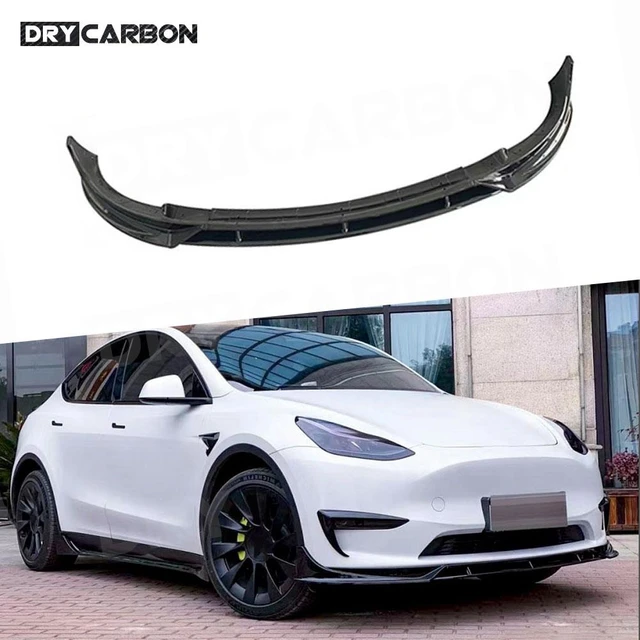 Pour Tesla modèle Y Brillant Noir Avant Lèvre Diffuseur Splitter Bodykit  Becquet