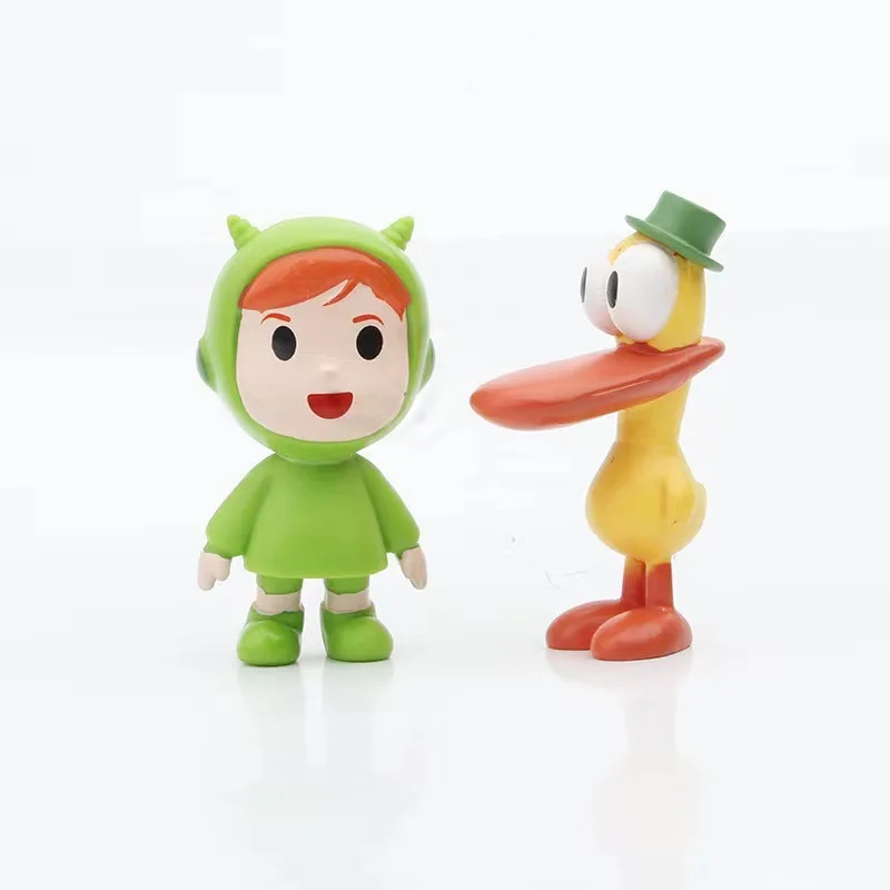 Figuras de acción Kawaii de Pocoyo, juguetes de animales, pájaro, pato,  elefante, modelo de juguete, adornos de escena, Anime, Pvc, 7 unidades por  juego - AliExpress