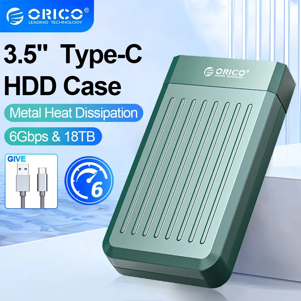Orico-caixa de Disco Rígido Externo Gabinete Hdd Usb tipo c Sata 6gbps Ssd Suporte Uasp 18tb 35