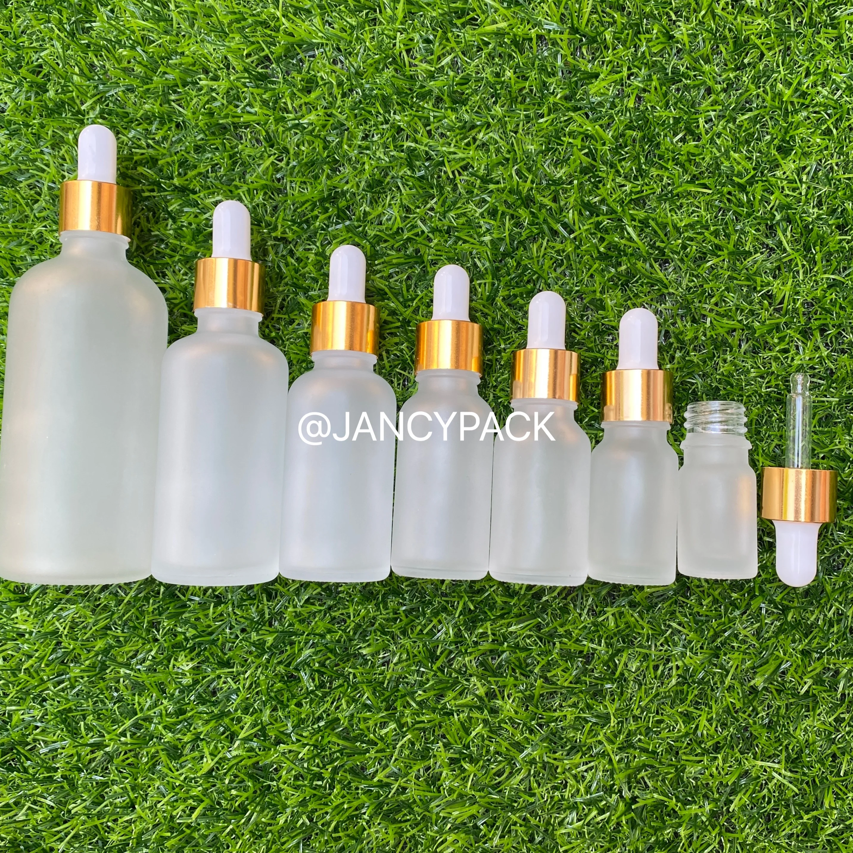 

5/10/20/30/50ml Gold Refillable Dropper Bottle Frosted essential oil Glass Aromatherapy Liquid Drop for massage Pipette Bottles