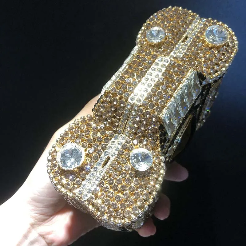 Camera Shaped Diamond Evening Clutch Bags New Boutique Novelty Metallic Rhinestone Purses And Handbags Bridal Wedding Party