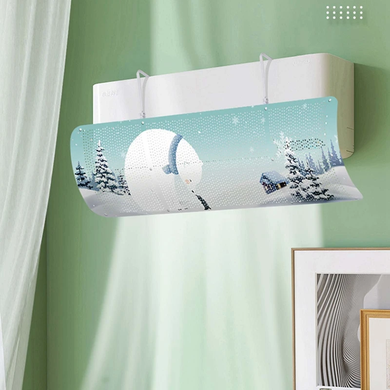 Air Conditioner Wind Deflector Adjustable Air Windshield Cooled Baffle Anti-direct Blowing Shield for Home Office
