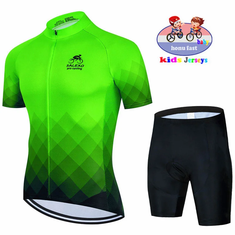 Cycling Jersey Set New Baby Kids Short Sleeve Breathable Children Bike Clothing Boys Quick Dry Summer Uniform