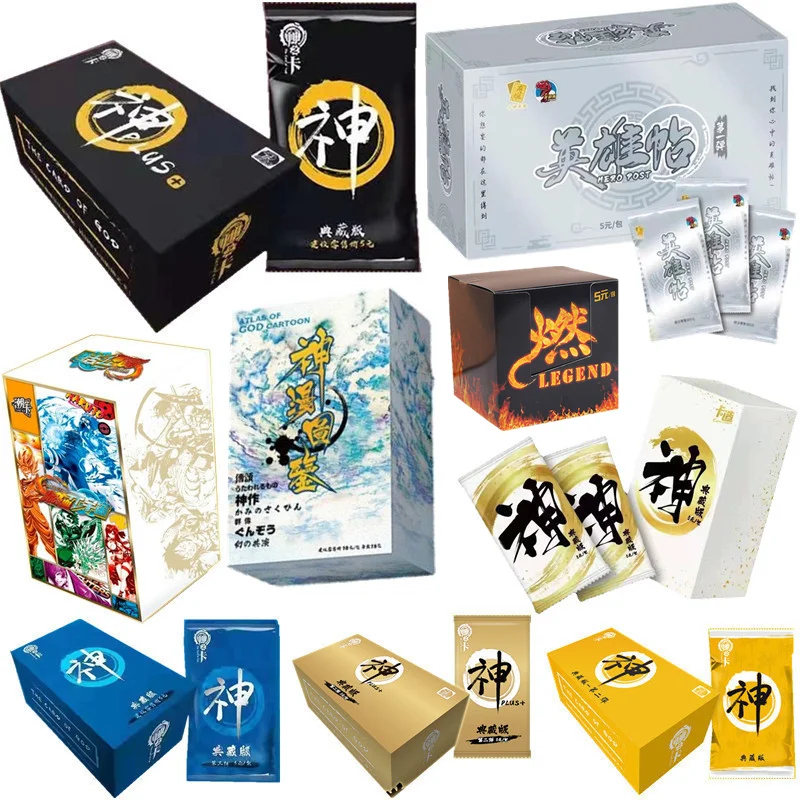 

The Card of God Anime Figures Collection Rare Battle Cards Box Stamping Flash Cards Game Card Birthday Gift for Child Toy Hobby