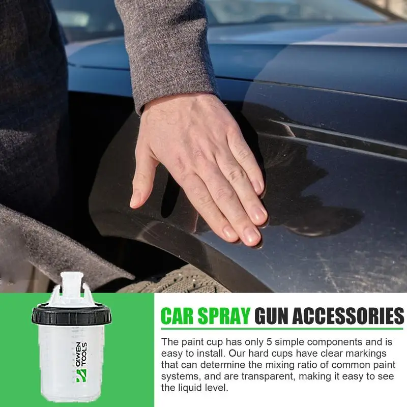 Automotive Paint Mixing Cups Car Painting Kit With Clear Scale Paint Tools & Equipment With 50 Cup & Lids System Spray Guns