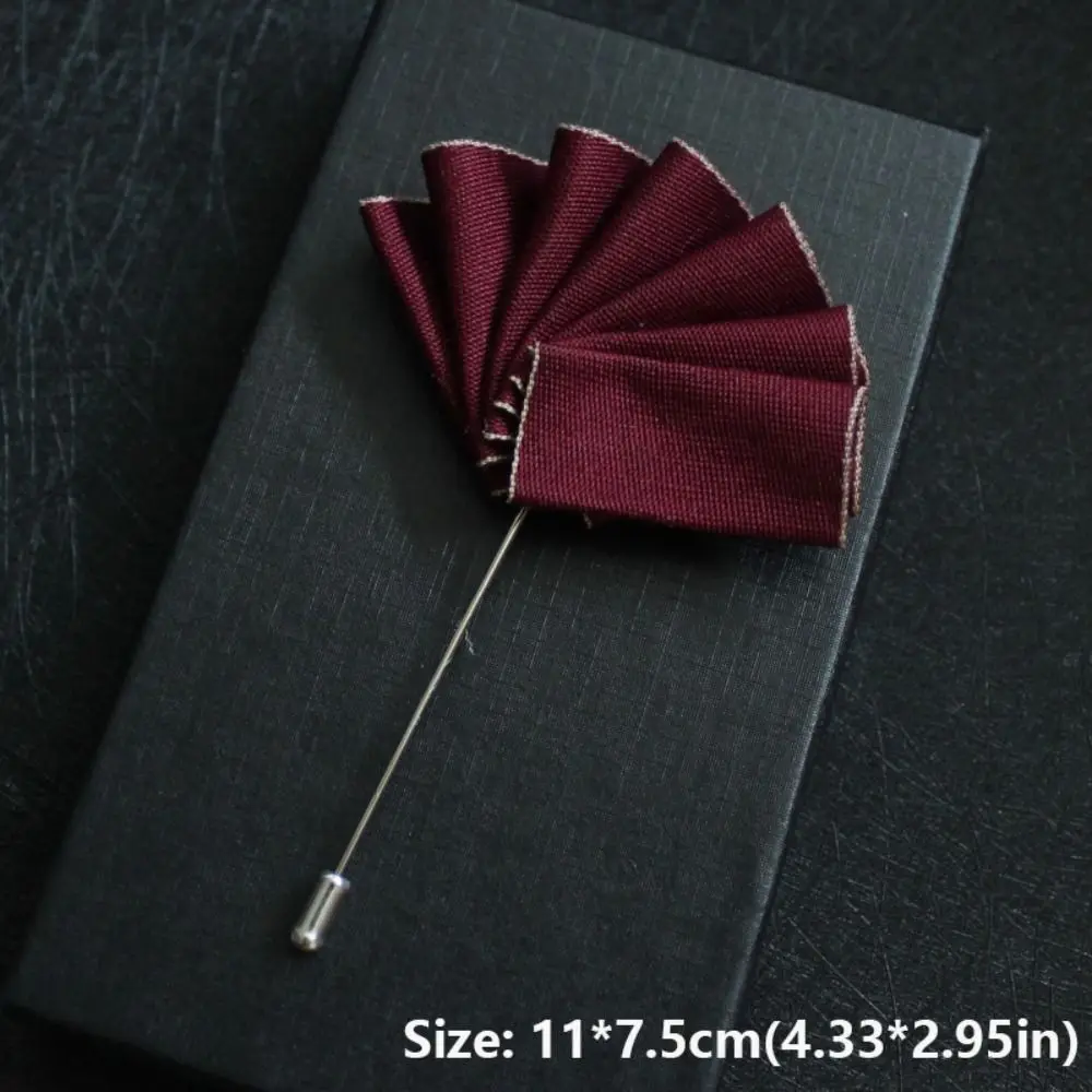 new Men's Suit Pins Pocket Towel Shirt Flower Brooch Lapel Pin Bridegroom Dress Corsage Brooches for Men Wedding Accessories