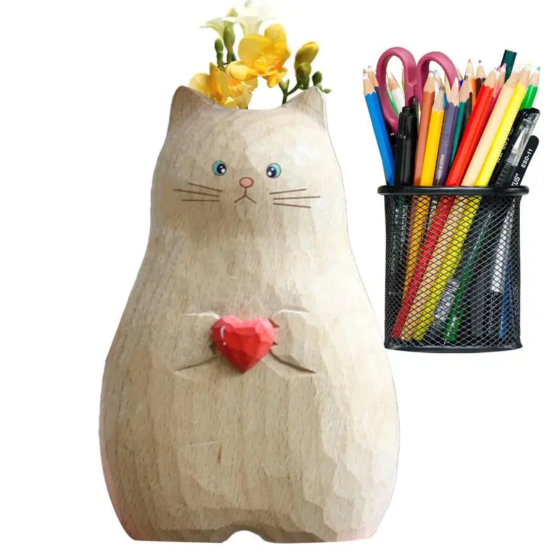 

Цветочный горшок в форме кошки ручной работы, искусство, украшение для дома