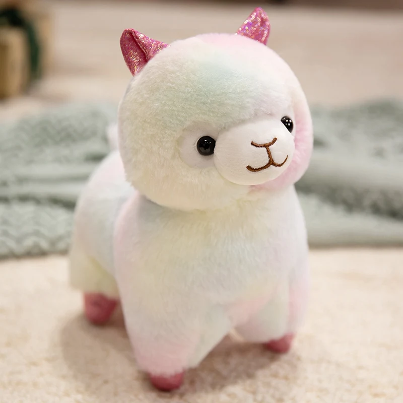 Pretty Night Glowing Alpaca Plush Toys Soft Delicate Standing
