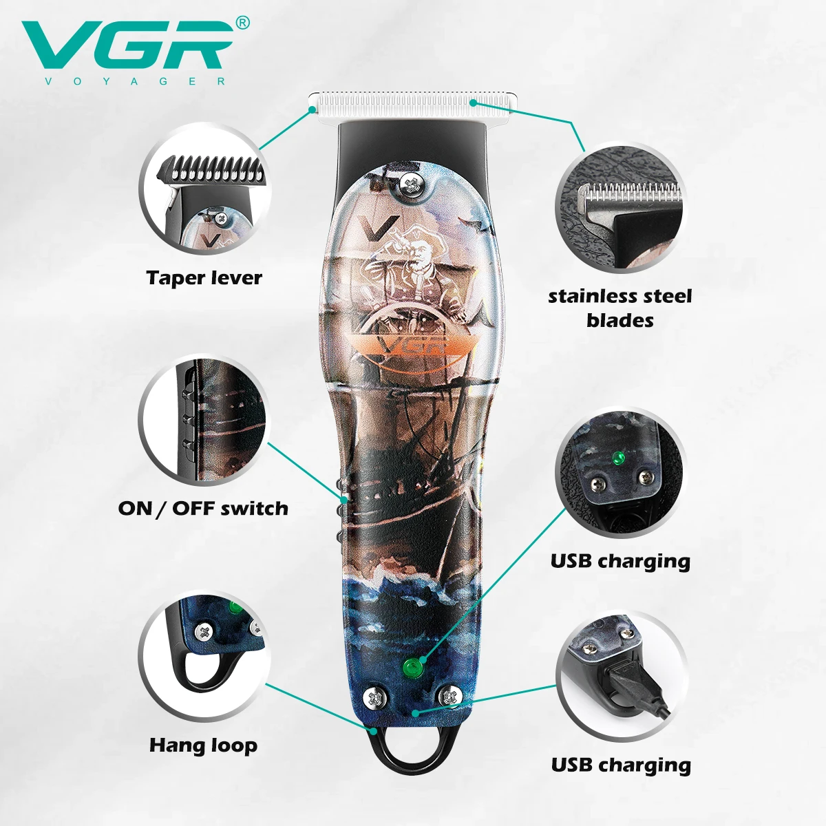 Vgr Hair Trimmer Professional Hair Clipper Electric Hair Cutting Machine  Cordless Beard Trimmer Mini Rechargeable Portable V-953 - Hair Trimmers -  AliExpress