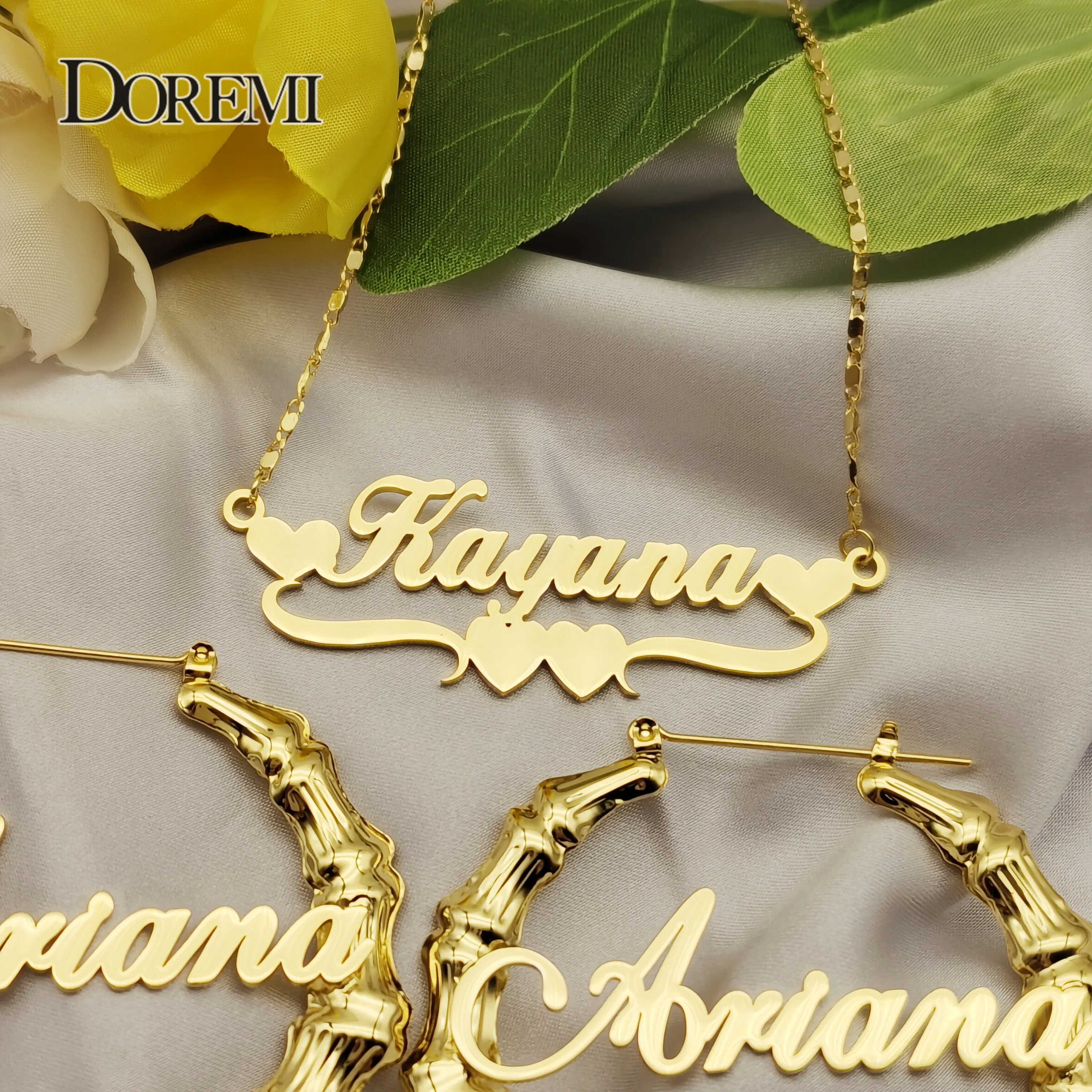 Doremi One Name Earrings And Necklace Set Tile Chain Round Bamboo Earrings Custom Bamboo Letter Personalised Name Earrings Gift S725D703C4D7744F09510A3A385245212M Doremi One Name Earrings And Necklace Set Tile Chain Round Bamboo Earrings Custom Bamboo Letter Personalised Name Earrings Gift S725D703C4D7744F09510A3A385245212M