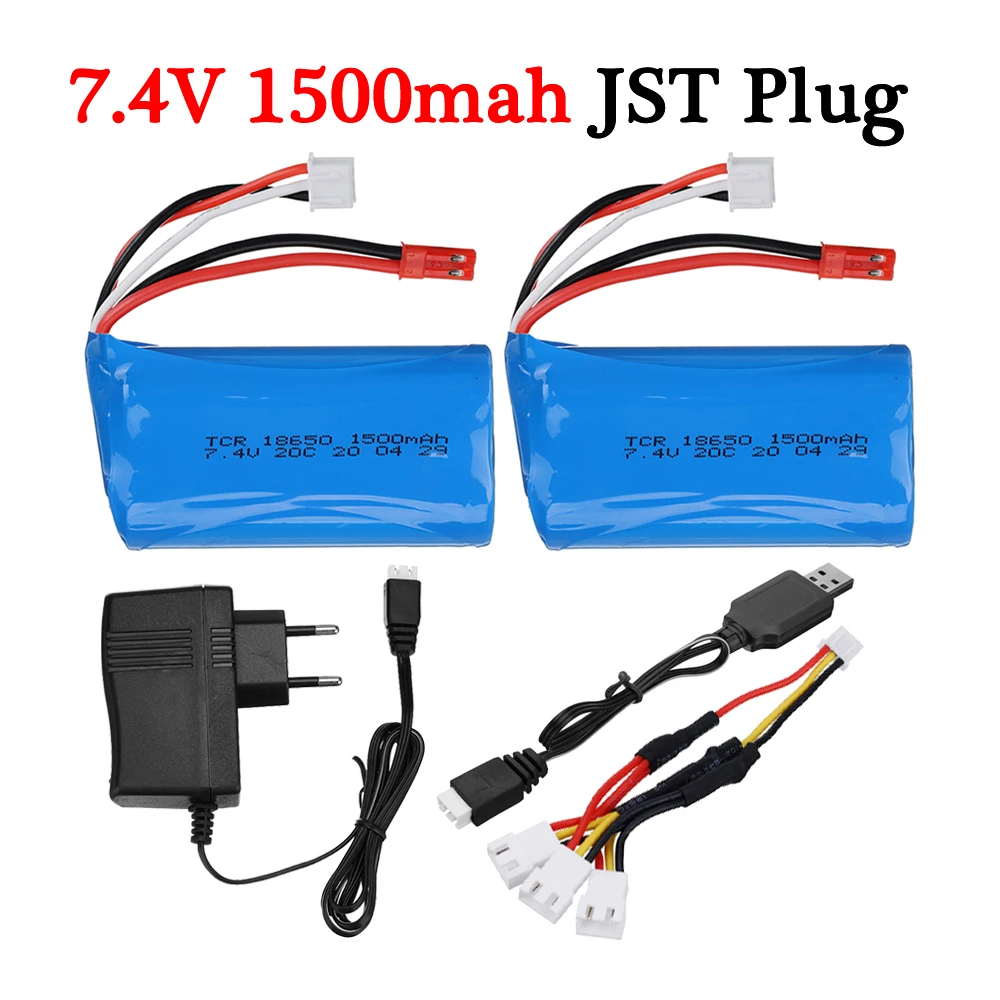 

Литий-полимерная батарея 7,4 В 1500 мАч 18650 для UD1601, UD1602, SG1603, SG1604, радиоуправляемые плоские спортивные автомобили, танки, лодки, запчасти 2 S, 7,4 В, аккумулятор и зарядное устройство