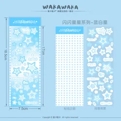 Korean Style Cartoon Star Sticker - Cute Kpop Idol Deco and Stationery Stickers in Macaron Colors (D)
