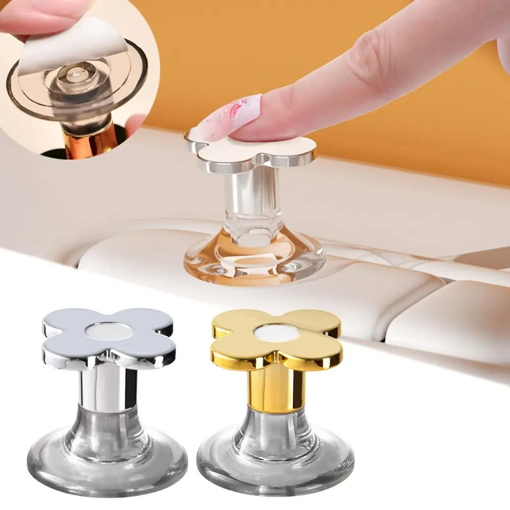 New Universal Flower Shaped Toilet Tank Button Plastic Toilet Button Creative Drawer Handle Labor-saving Toilet Tank Button Aid