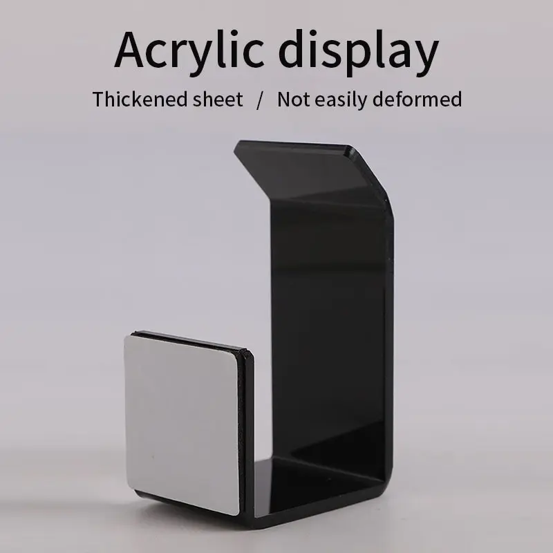 

Headphone Stand U Shaped Acrylic Wall Hanging Internet Cafe Adhesive Table Bottom Headphone Display Stand For Games