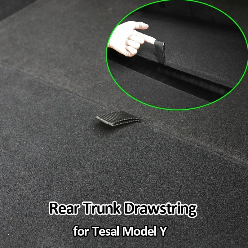 Car Rear Trunk Rope Draw String Hook Loop High Strength Oxford Fabric Organizer for Tesla Model Y Interior Accessories