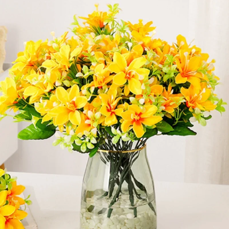 Artificial Flowers Silk Simulation Lyme Lily Bouquet Fake Flower Decorative