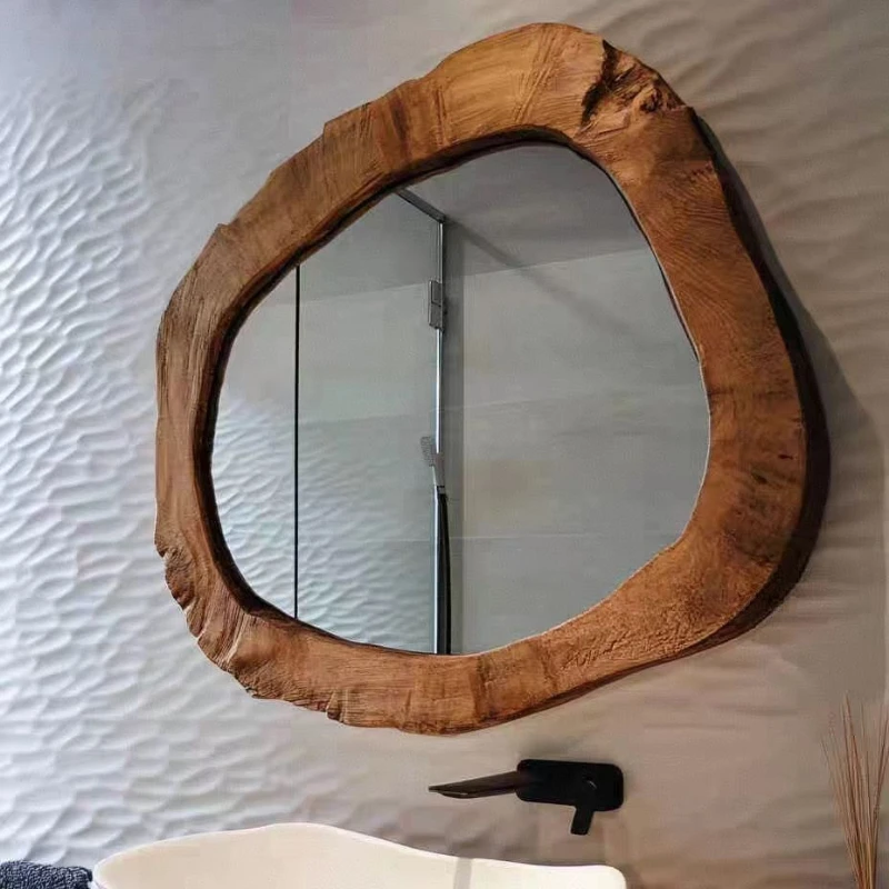 Irregular Wood Wall Mirror 1
