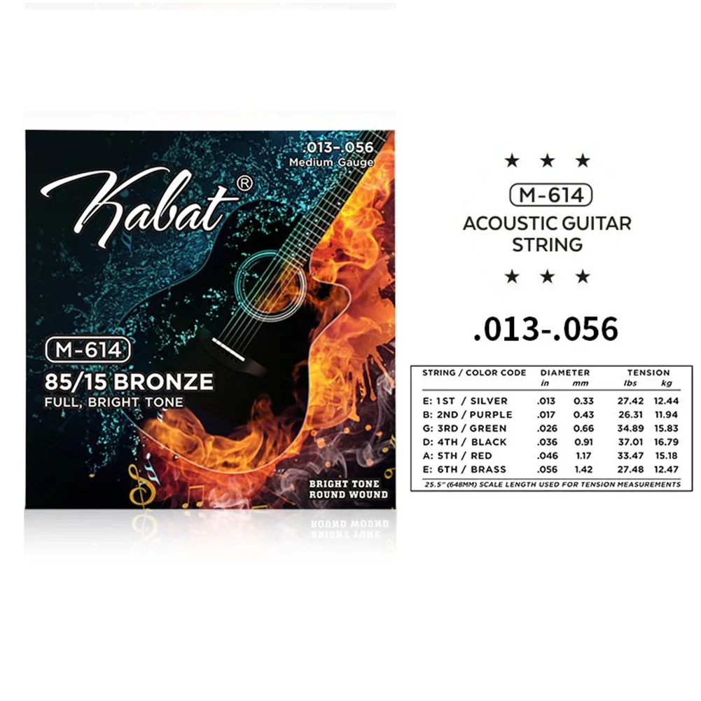 6 Teile/satz Akustische Gitarre Saiten Teile Volle Größe 09-45 10-50 11-52 12-54 13-56 Messing Gitarre Saiten Geschenk Für Anfänger Spieler – Detail 29