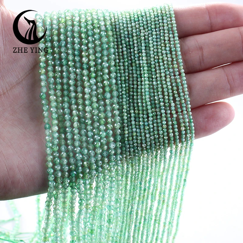 Elegant Matte Sea Blue Zircon Beads