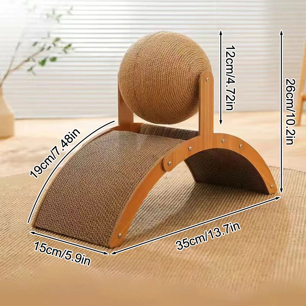 Cat Toy 1PC Cat Scratcher Ball Scratching Toy Cats And Dogs Interactive Solid Wood