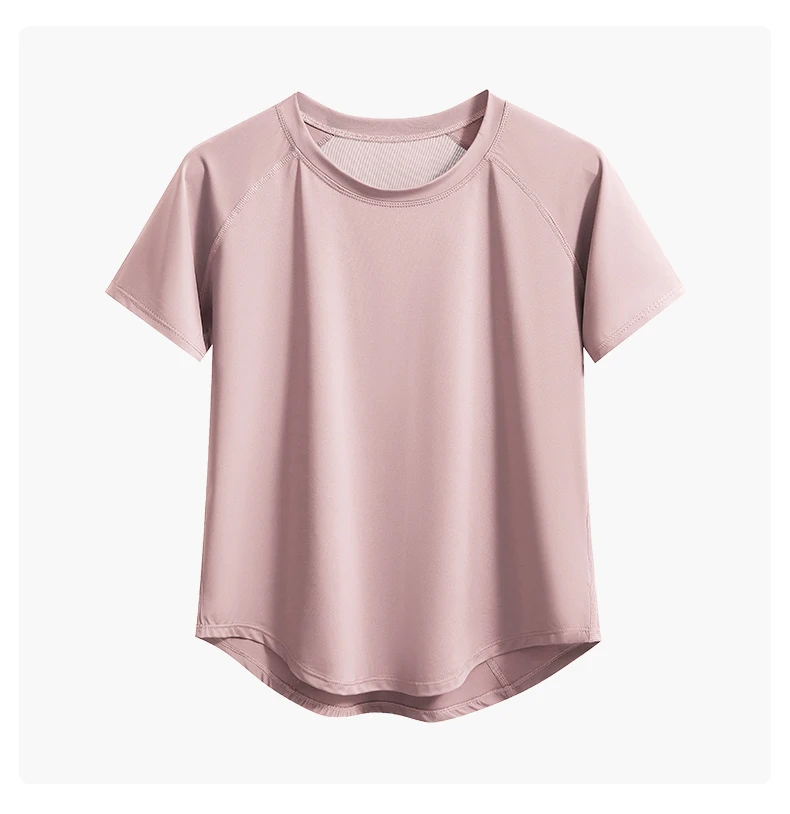 DRUR قمصان اليوغا الصيفية ملابس الصالة الرياضية النساء بلايز رياضية قصيرة الأكمام الجولة الرقبة سريعة الجافة تشغيل تي شيرت تجريب ملابس رياضية 2025