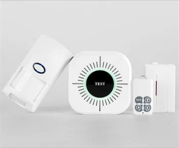 433mhz wireless alarm system home security alarm kit with pir motion detector door contact smoke