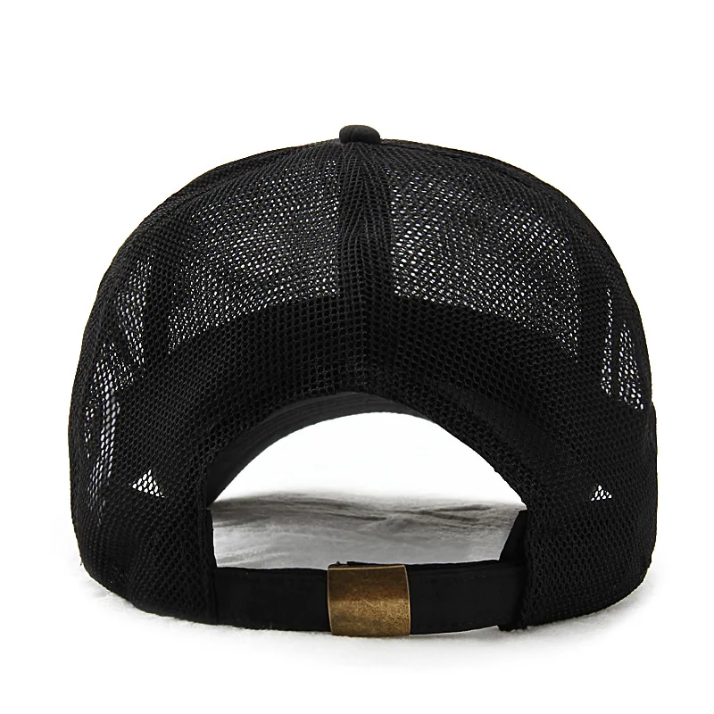 New Men Big Head Mesh Baseball Cap Big Size Trucker Hat Breathable Sun Caps Adjustable High Quality 5