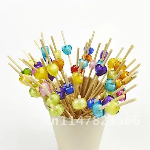 

100 шт., Одноразовые Бамбуковые Шпажки для фруктов