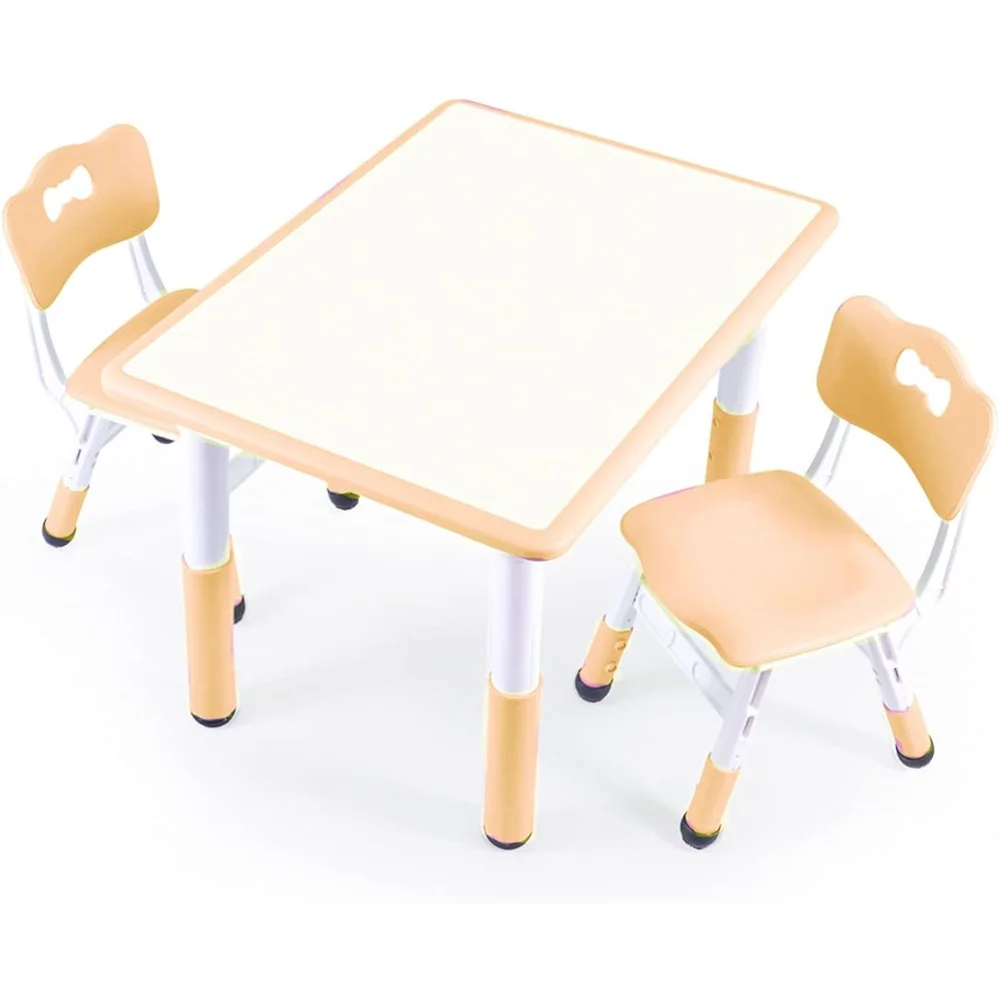 Kids Table and Chair Set with 2 Seats Height Adjustable Children’s Painting Drawing Desk  kids desk