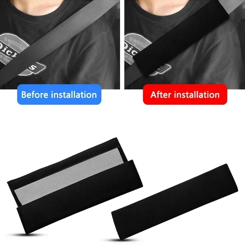 2Pcs Car Interior Seat Belt Protector Cover Automotive Goods Per Bmw E46 E39 E92 E90 E60 M5 E36 F30 X5 F10 F20 E30 E61 F03 E65