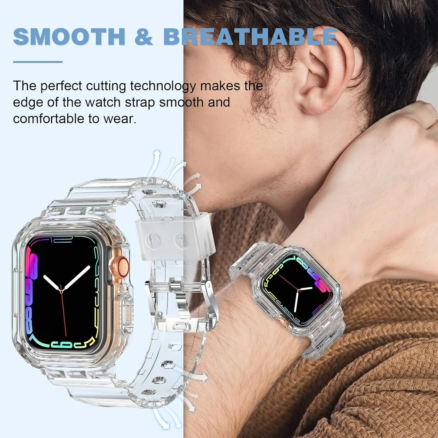 Crystal Clear Jelly Sport Band with Bumper Case