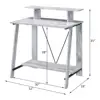 Nypho Antique White& Black Finish Writing Desk 2