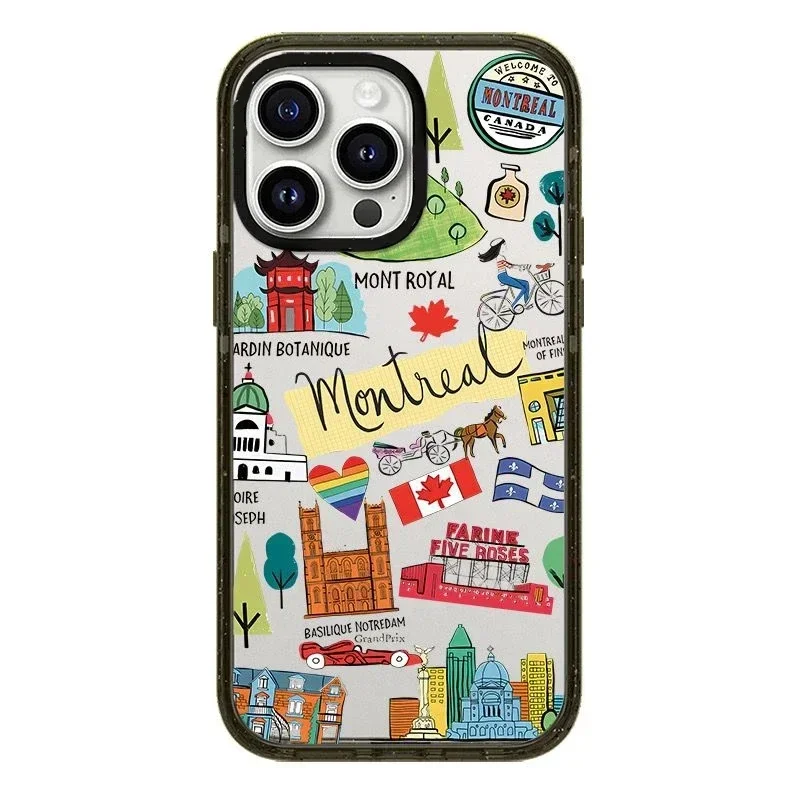 

2.0 Acrylic Upgrade Border Canada Phone Case Cover for iPhone 11 12 13 14 15 Pro Max Case for iPhone 15 ProMax