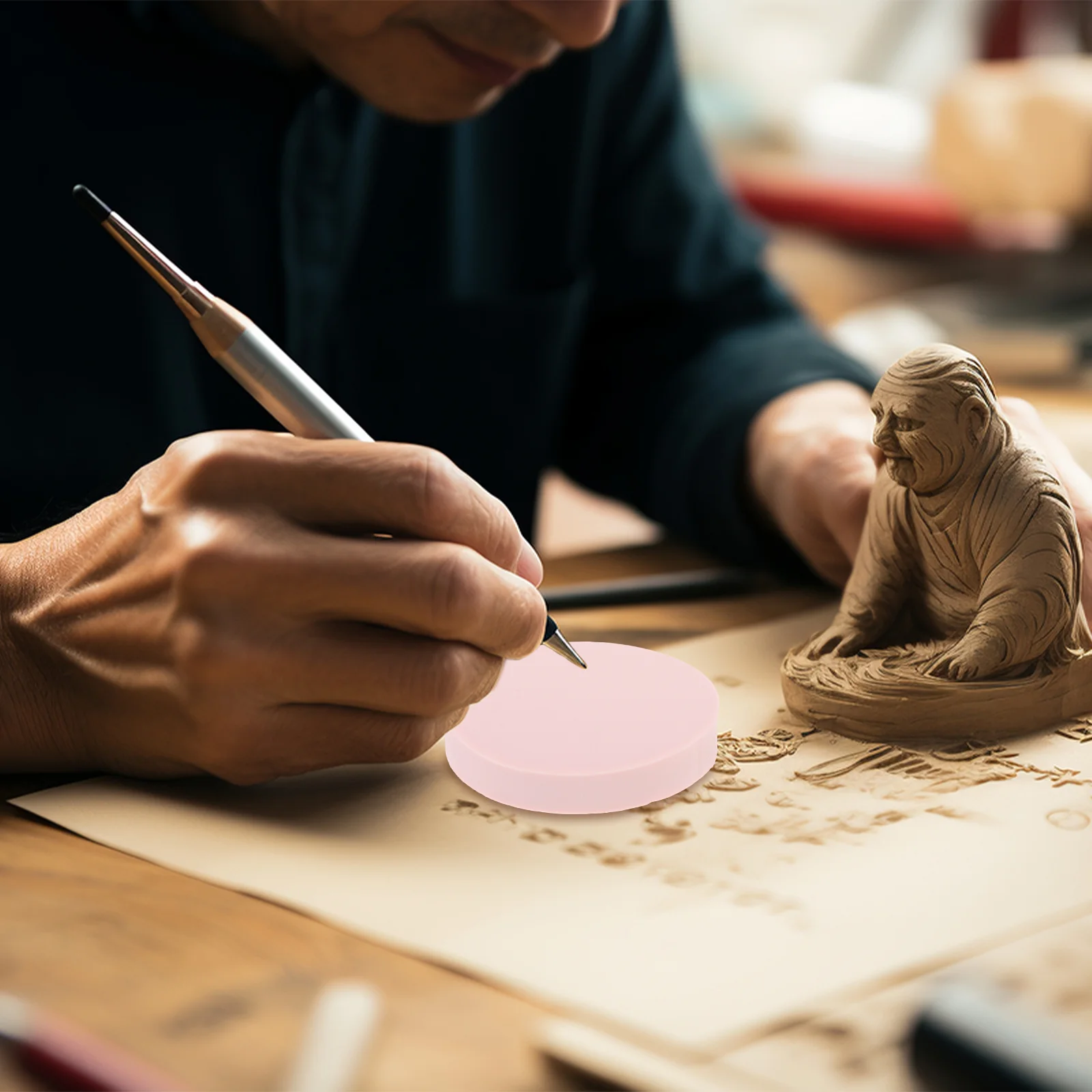

Engraved Rubber Stamp Carving Blocks DIY Brick Crafts Tools Making Multi-function Material Hand Carved Bricks