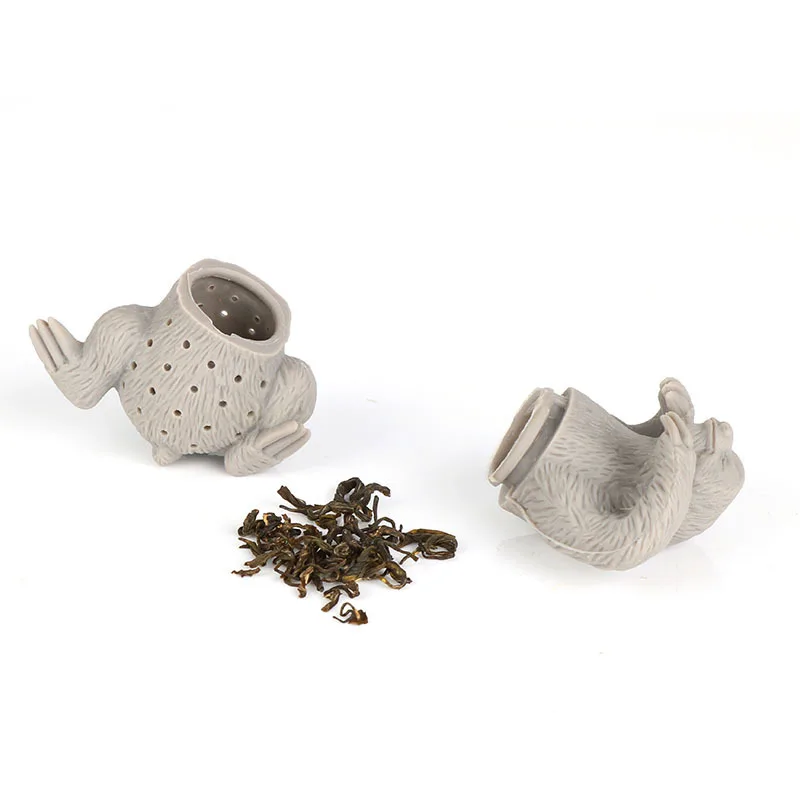 1PC Creative Silicone Tea Infuser Safety Tea Bag Strainer for Pot Cup Use Cute People Shape Home Kitchen Bar Filter