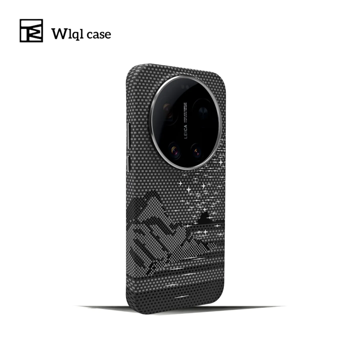 MagSafe-Compatible Carbon Fiber Flower Pattern Hard Case - Non-Slip & Lightweight